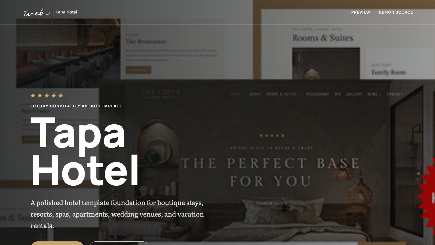 Hotels Landing Page 1 preview